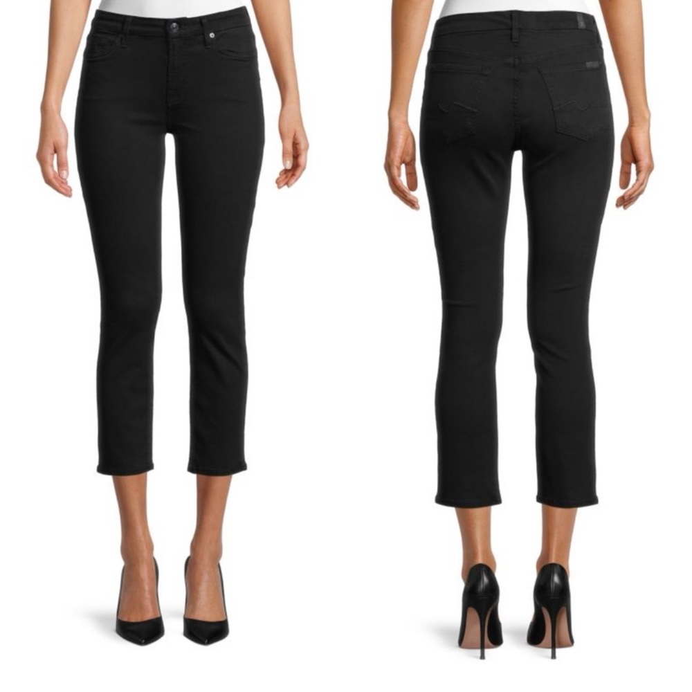 7 FOR ALL MANKIND Kimmie Crop Form-Fitted Skinny Jeans
